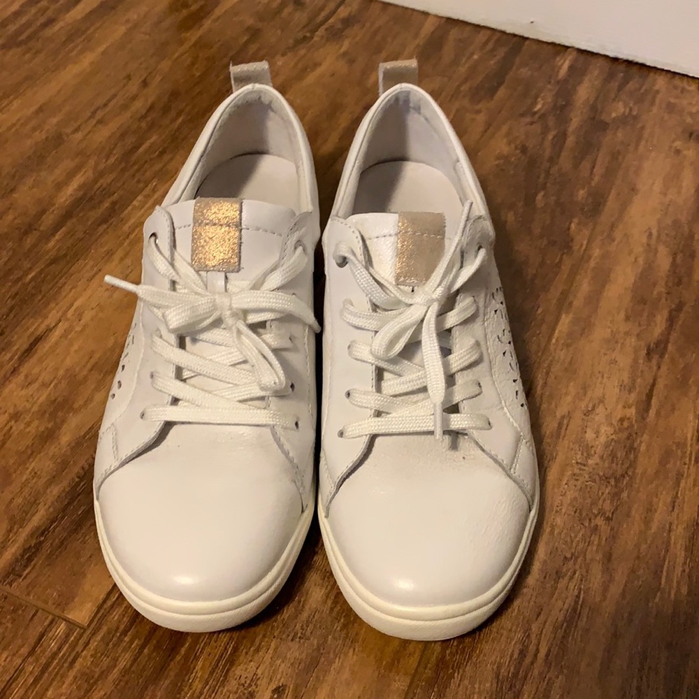 White leather sneakers